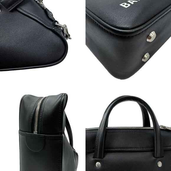 Balenciaga Triangle Duffle Crossbody Bag Leather Black - Picture 4 of 5